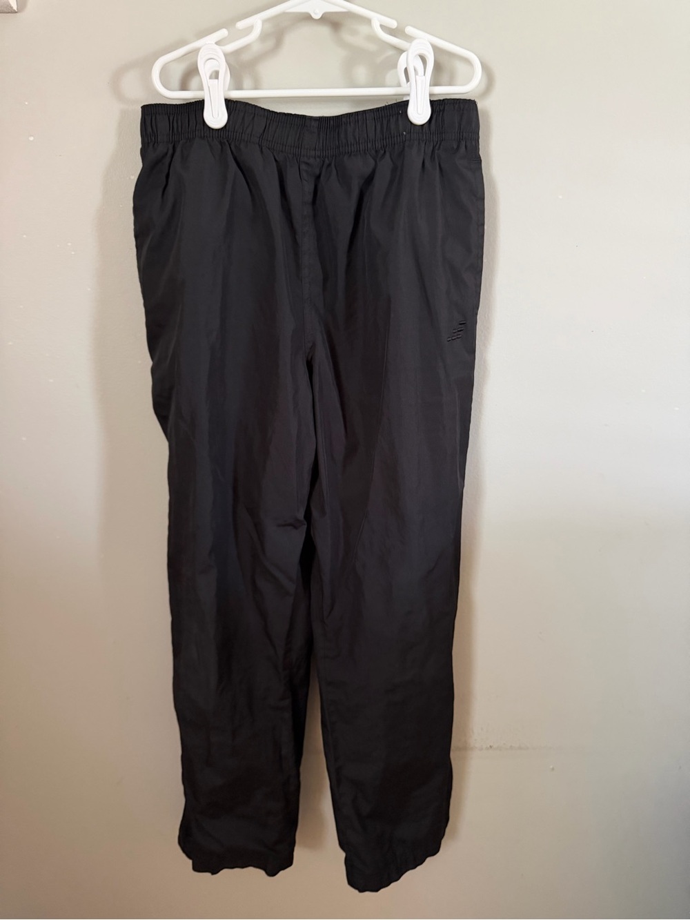BCG Black Track Pants Boys Size L Polyester Pull-On Elastic Waist Pockets